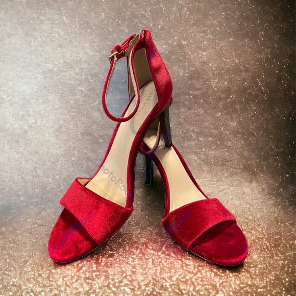 cole haan red velvet shoes